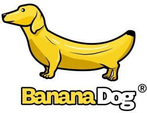 BANANA DOG LOGO- OUTLINED